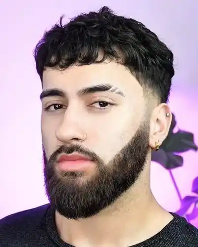 Beard trim with sharp line up and clean finish