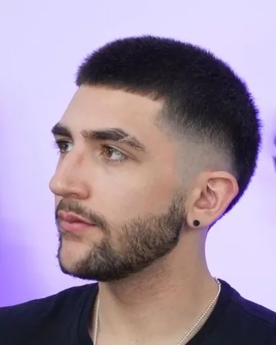 Taper fade haircut with natural clean blend